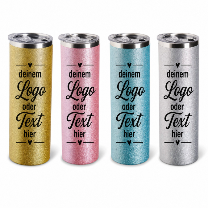 Thermobecher individuell Glitzer