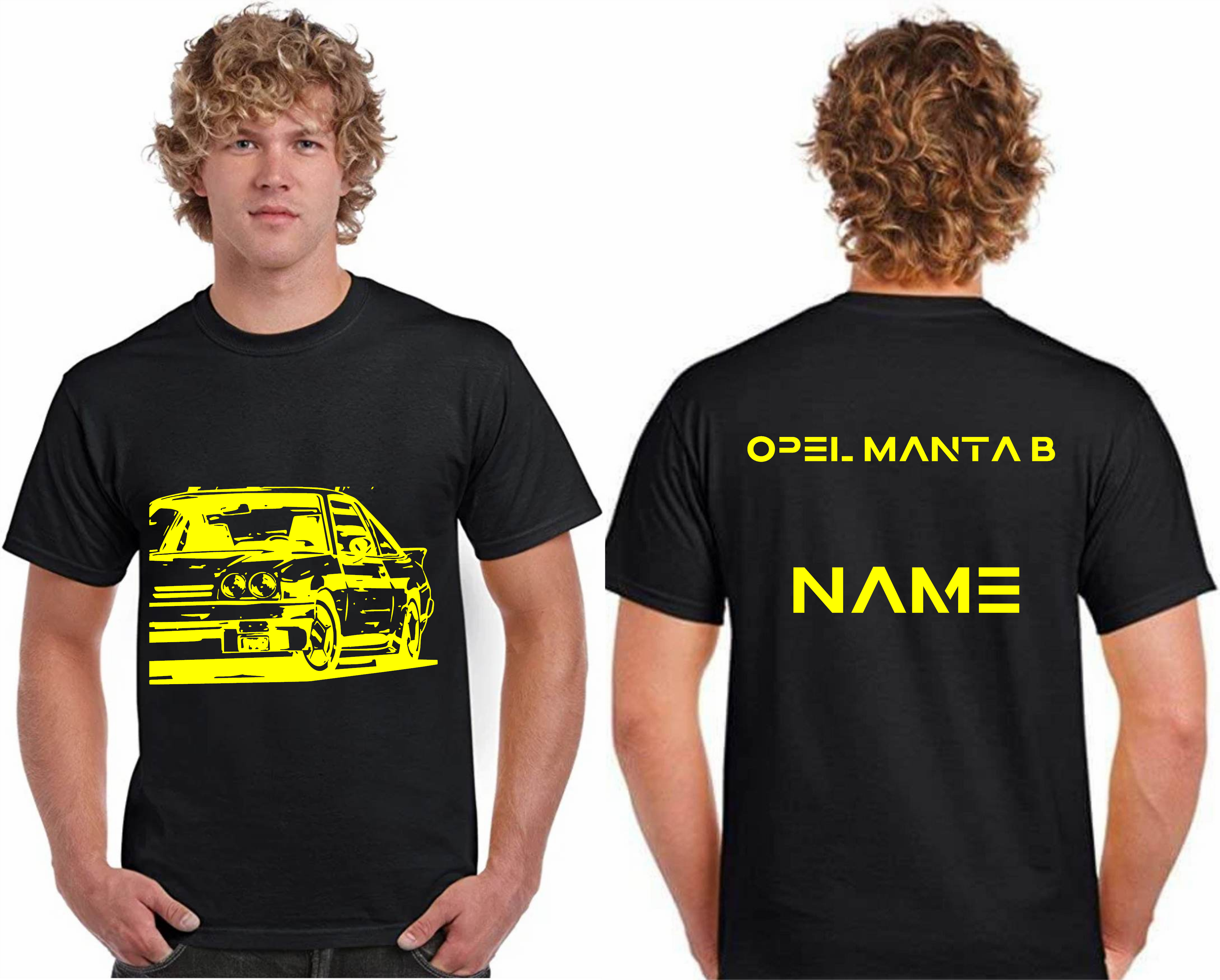 Opel Manta Und Opel GT Design Mit Logo Männer Bio T-Shirt