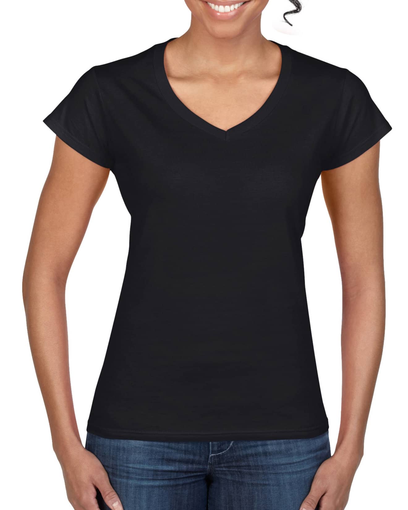 Damen T-Shirt V Basic