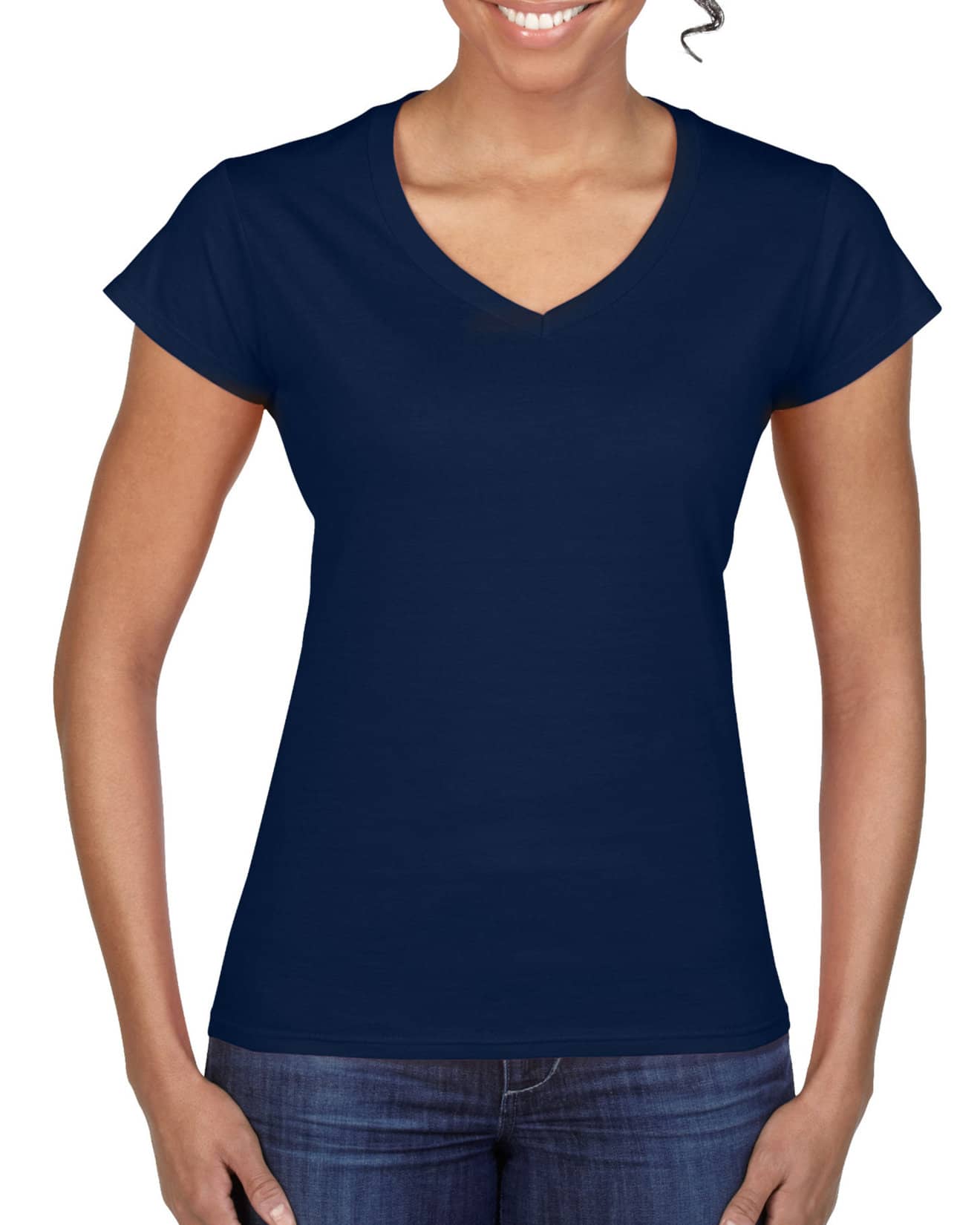 Damen T-Shirt V Basic