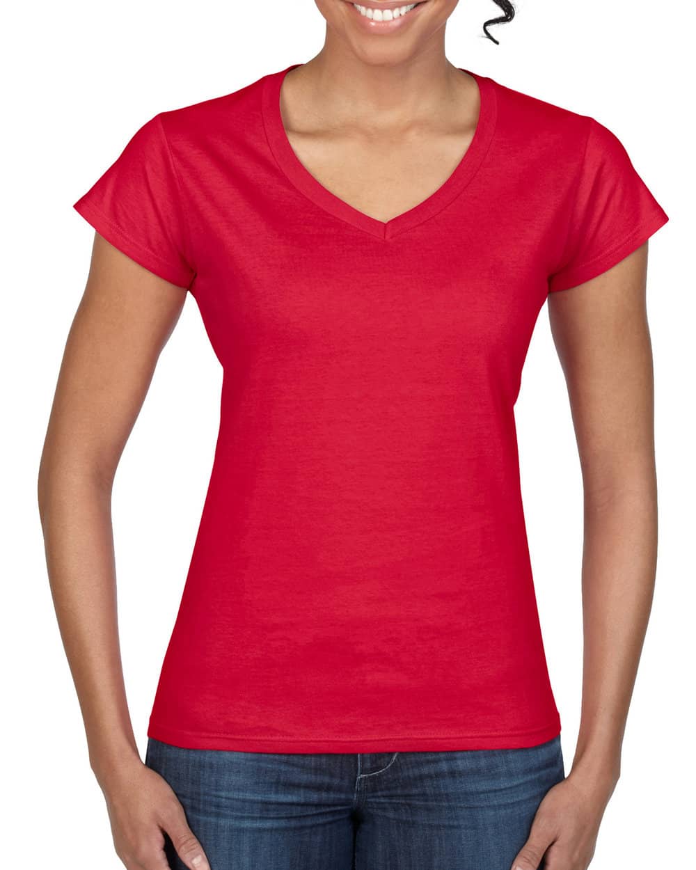 Damen T-Shirt V Basic