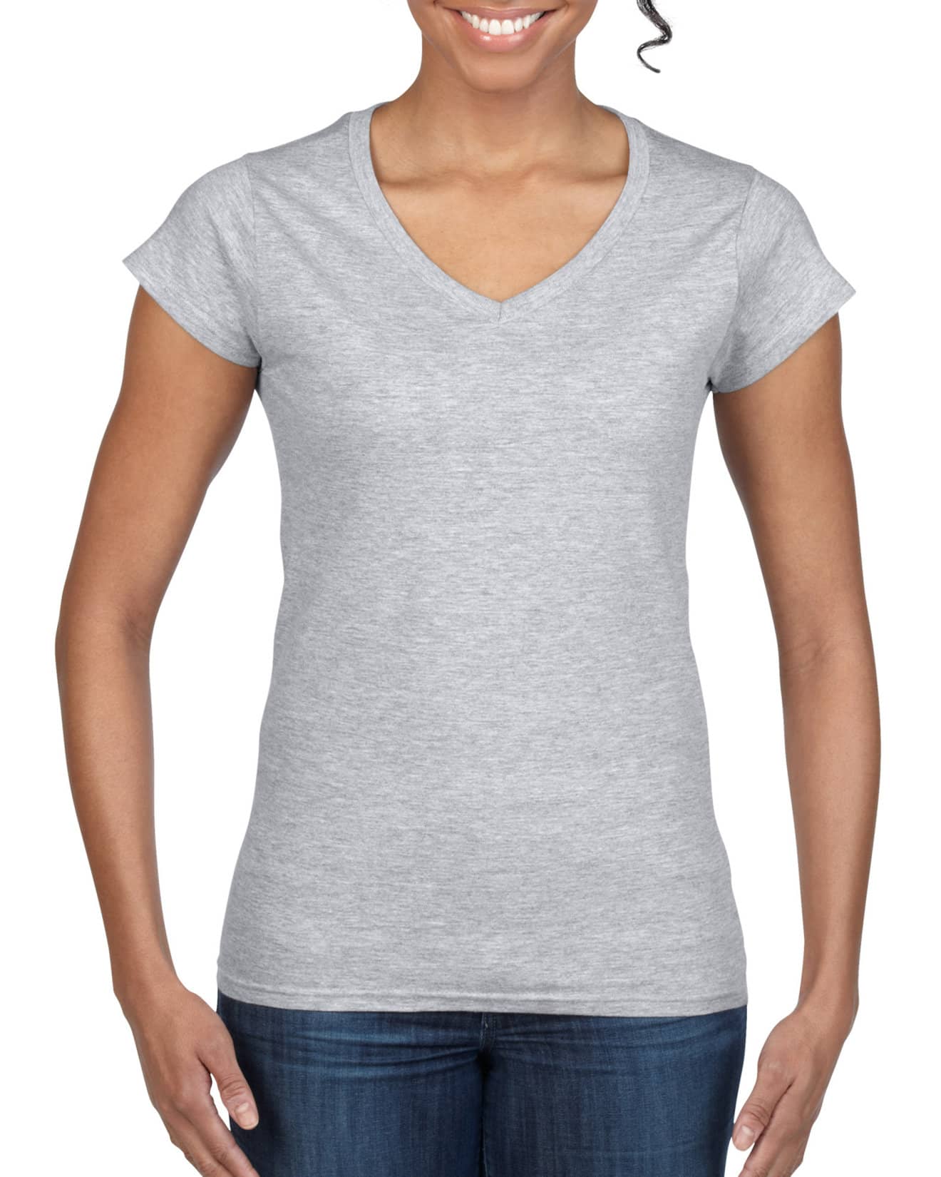 Damen T-Shirt V Basic