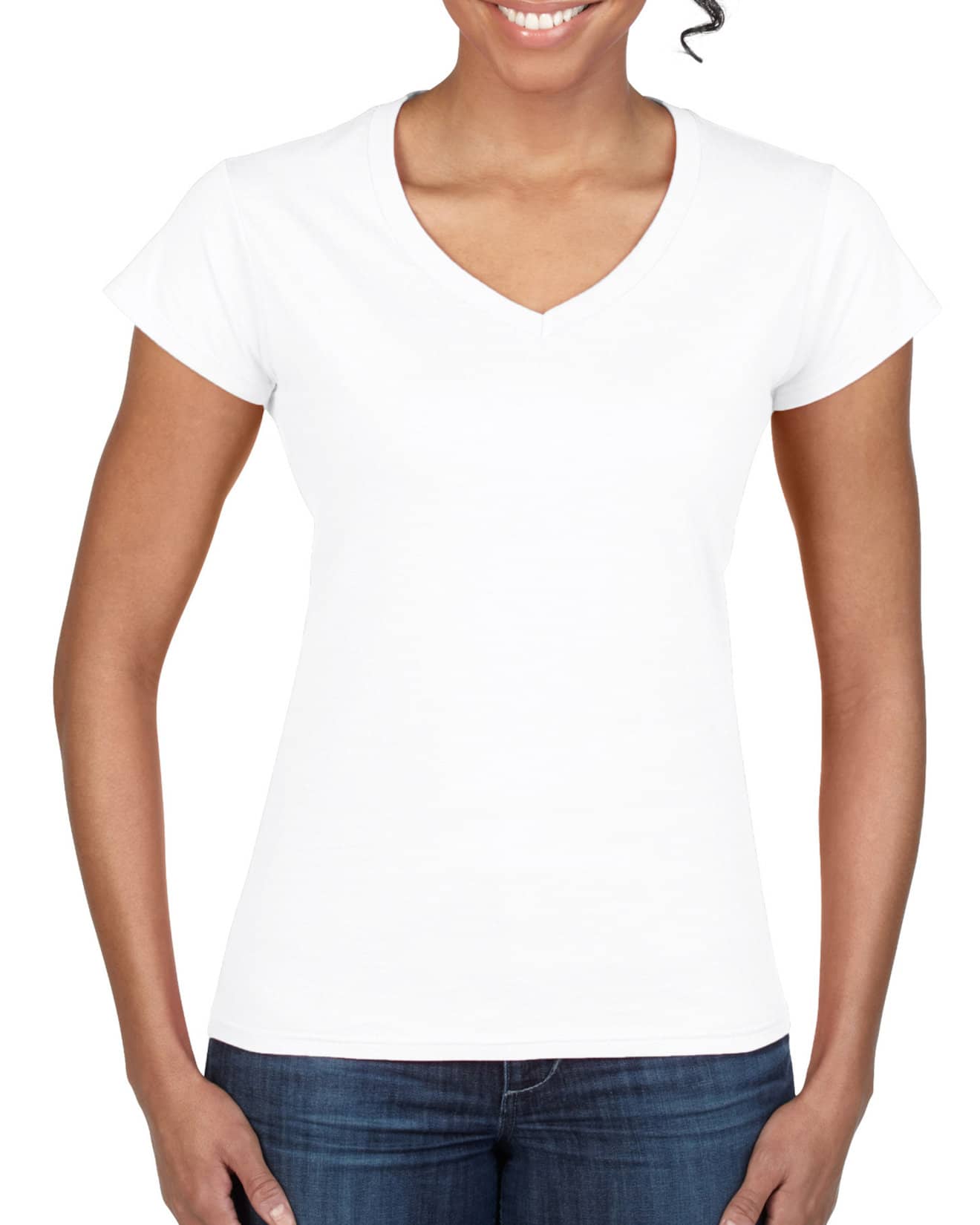 Damen T-Shirt V Basic